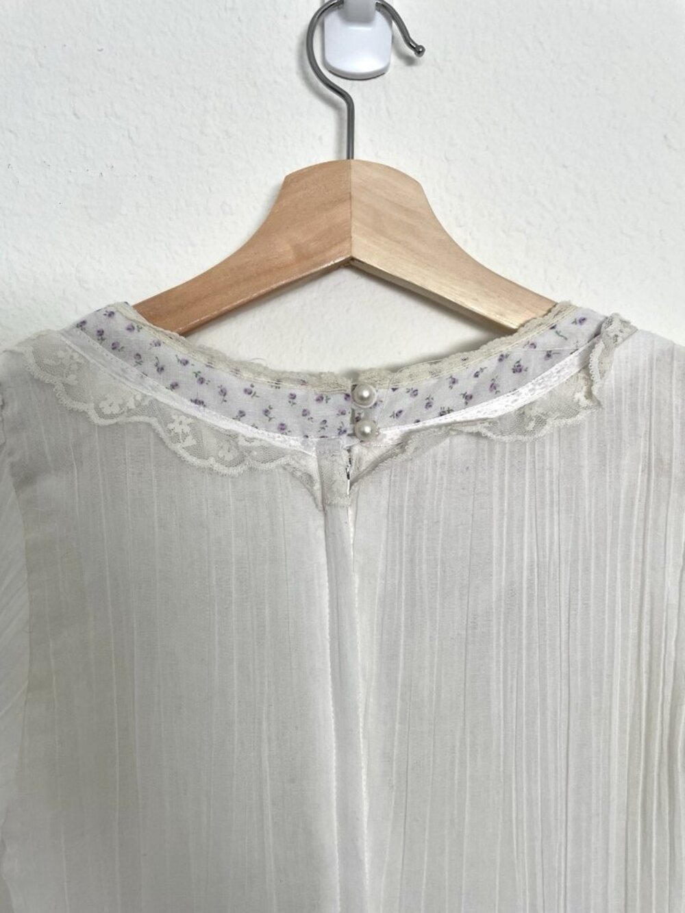 Vintage 70’s Gunne Sax Prairie Cottagecore Long Sleeve Maxi Dress Wedding sz XS - Picture 9 of 16